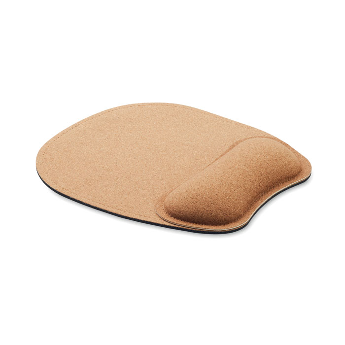 Ergonomic cork mouse mat Beige item picture front