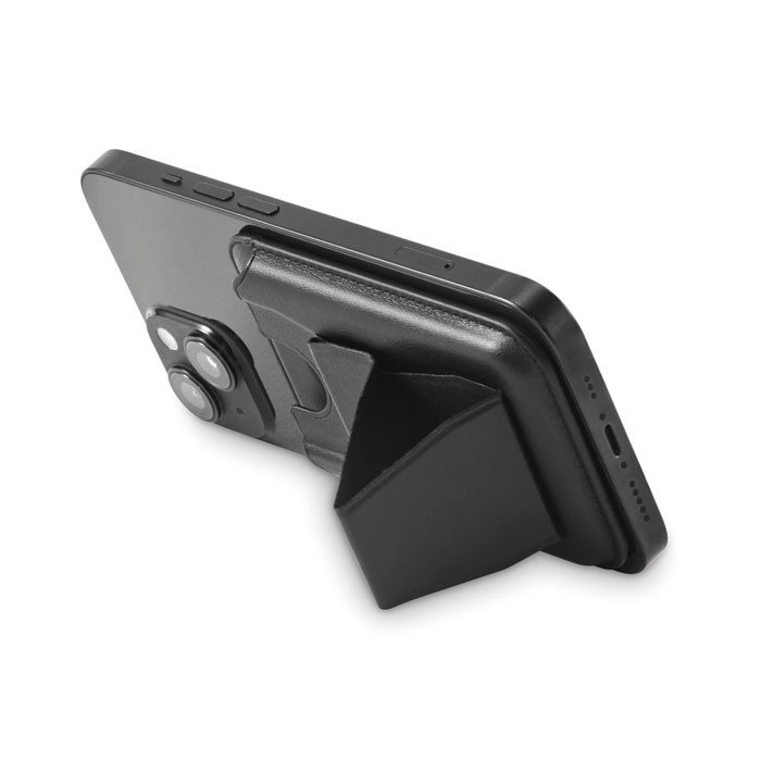 Magnetic PU cardholder Nero item picture top