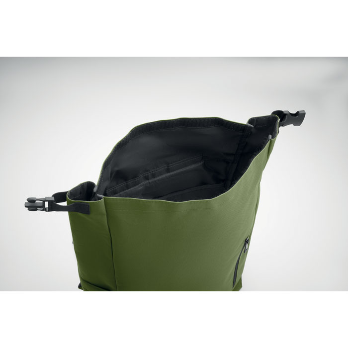 15'' roll top laptop backpack Verde Militare item picture 7