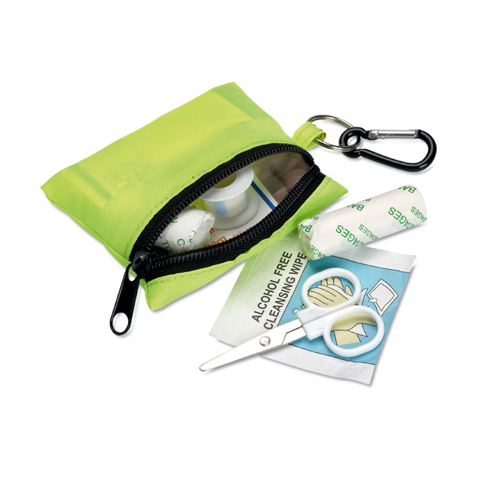 First aid kit w/ carabiner Giallo item picture side