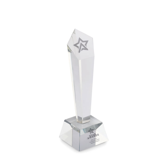 Crystal award in a gift box Trasparente item picture printed