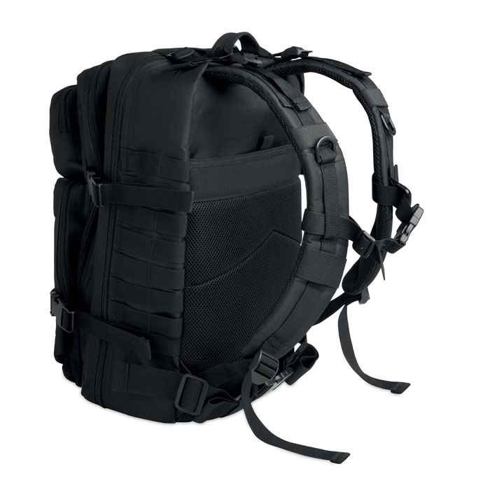 Zaino da esterno 600D RPET Nero item picture back