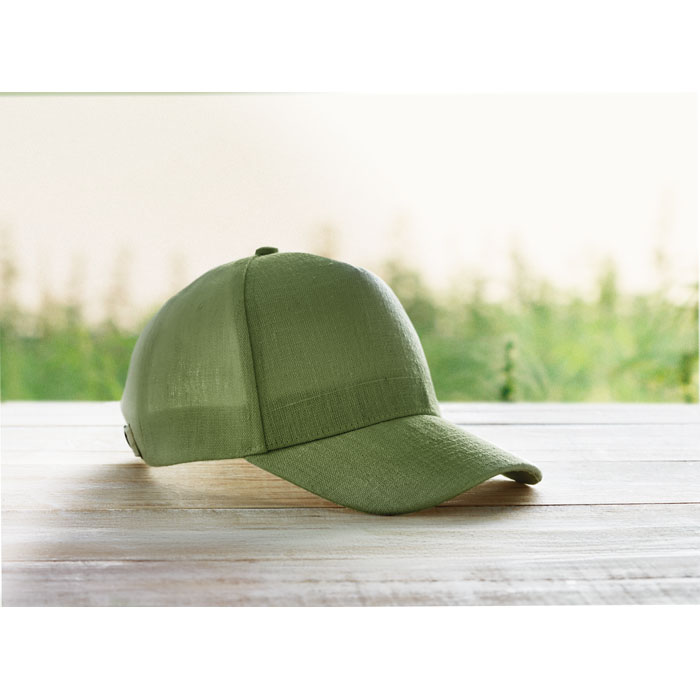 Hemp baseball cap 370 gr/m² Verde item ambiant picture