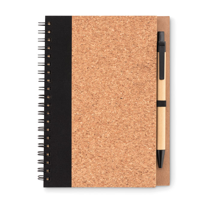 Notebook in sughero c/penna black item picture front