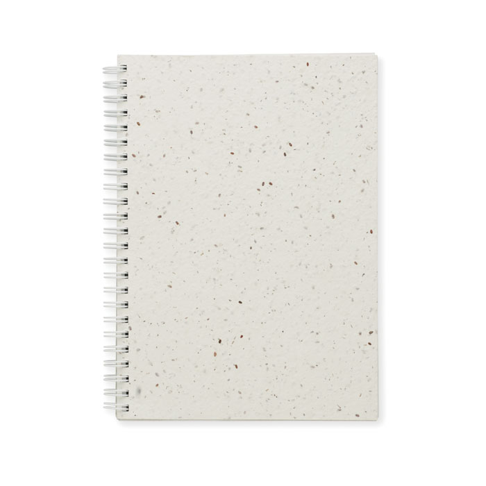 A5 seed paper cover notebook Bianco item picture side