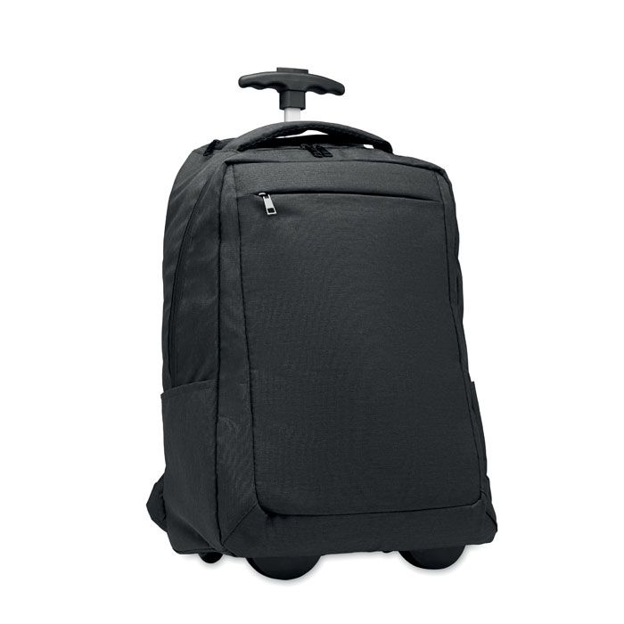 480D RPET backpack trolley Nero item picture front