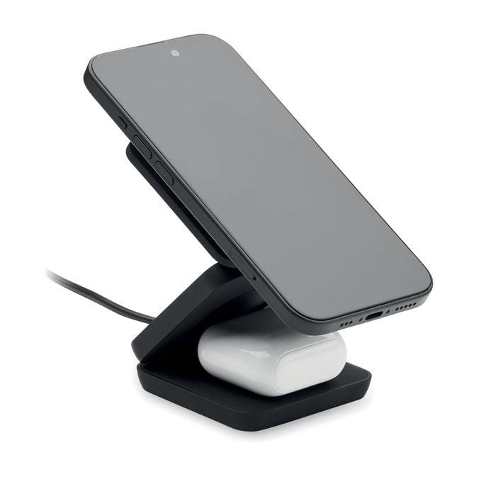 3in1 foldable charging station Nero item picture back