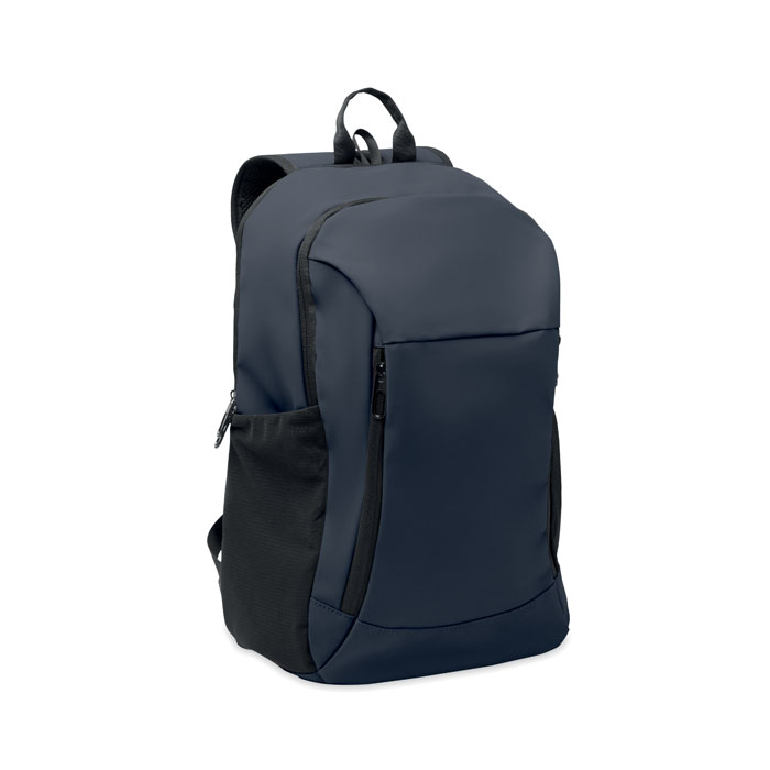 15" soft PU laptop backpack Francese Navy item picture front