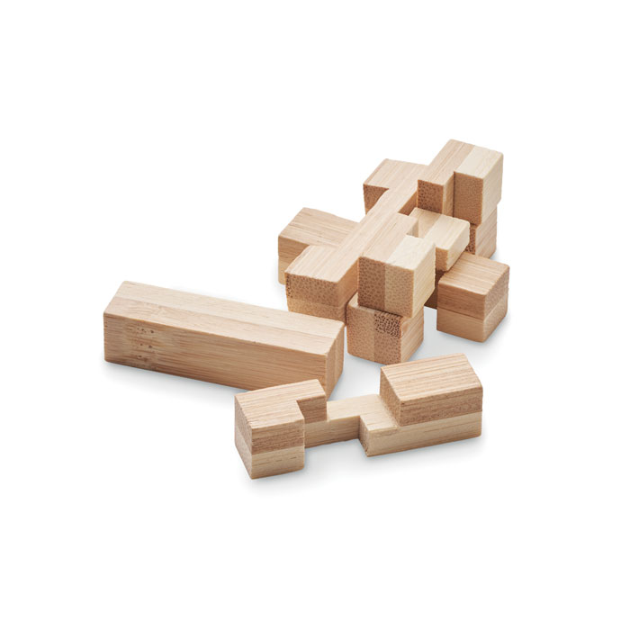 Bamboo brain teaser puzzle Legno item picture side