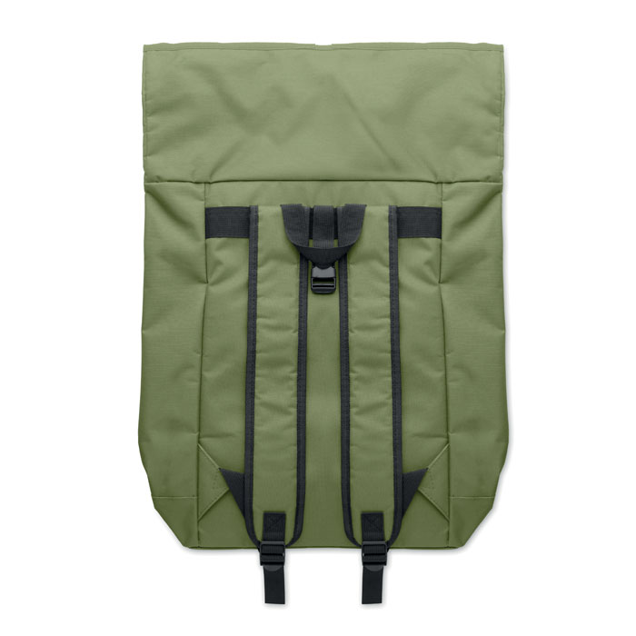 Zaino rolltop in poliestere Verde Militare item picture 1