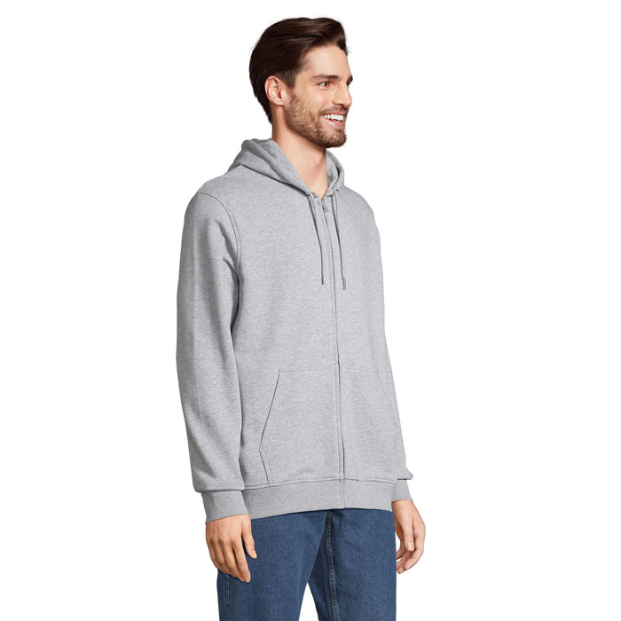 CALIPSO FULL ZIP HOODIE Grigio Melange 2 item picture side