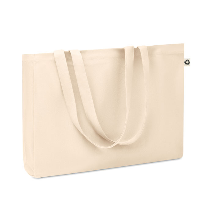 Borsa in tela riciclata 280 gr/ beige item picture front