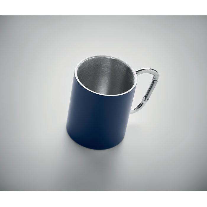 Double wall metal mug 300 ml Francese Navy item detail picture