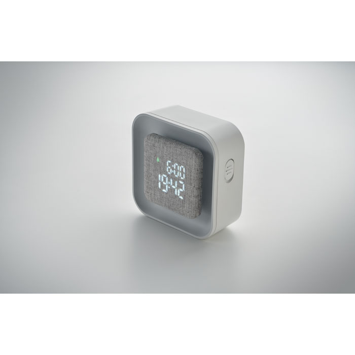 Recycled ABS/RPET alarm clock Bianco item picture 6