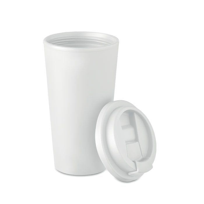 Double wall tumbler 450 ml Bianco item picture side