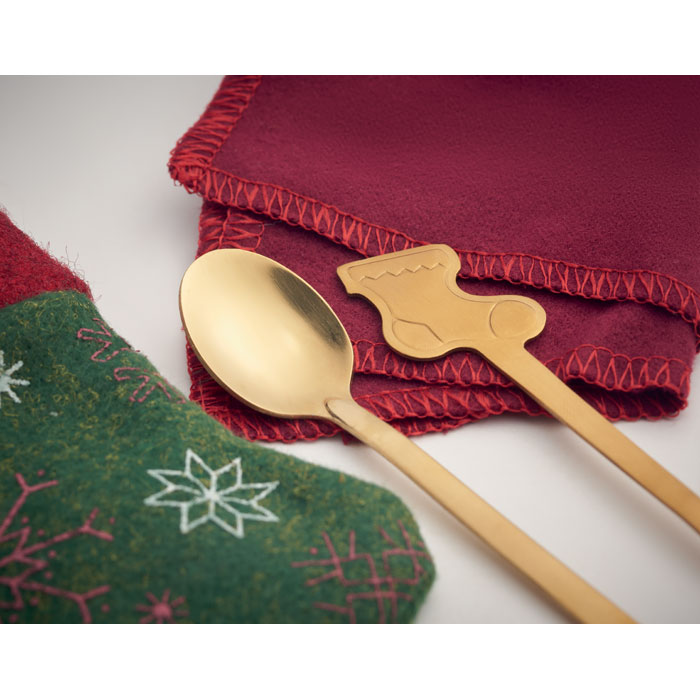 Christmas dessert cutlery set Multicolore item detail picture