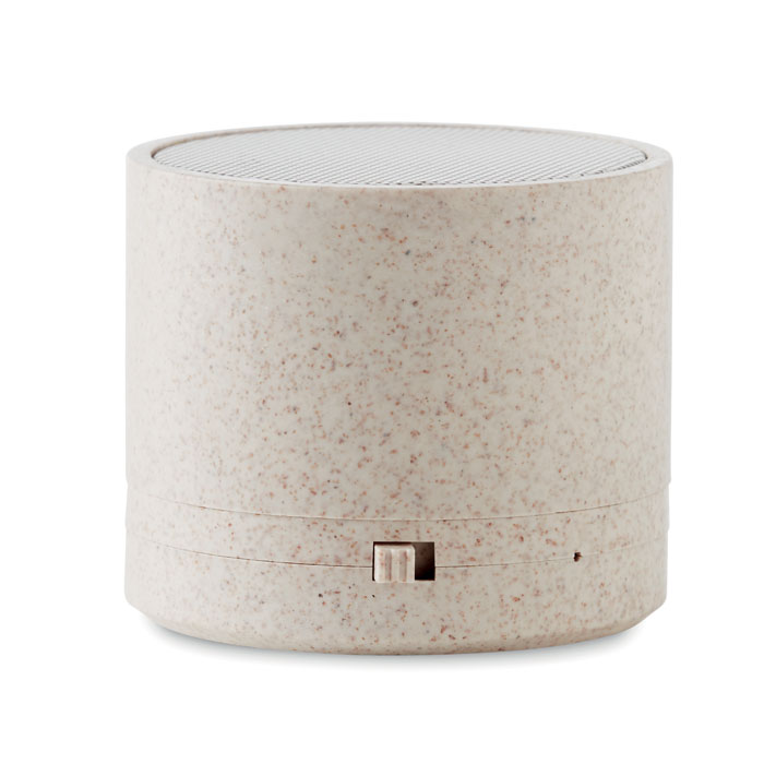 3W speaker in wheat straw/ABS Beige item picture side