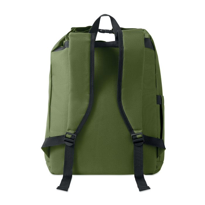 15'' roll top laptop backpack Verde Militare item picture top