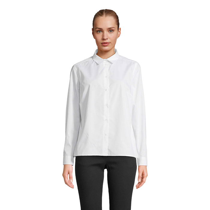 BAILEY WOMEN POPLIN SHIRT Bianco item picture front