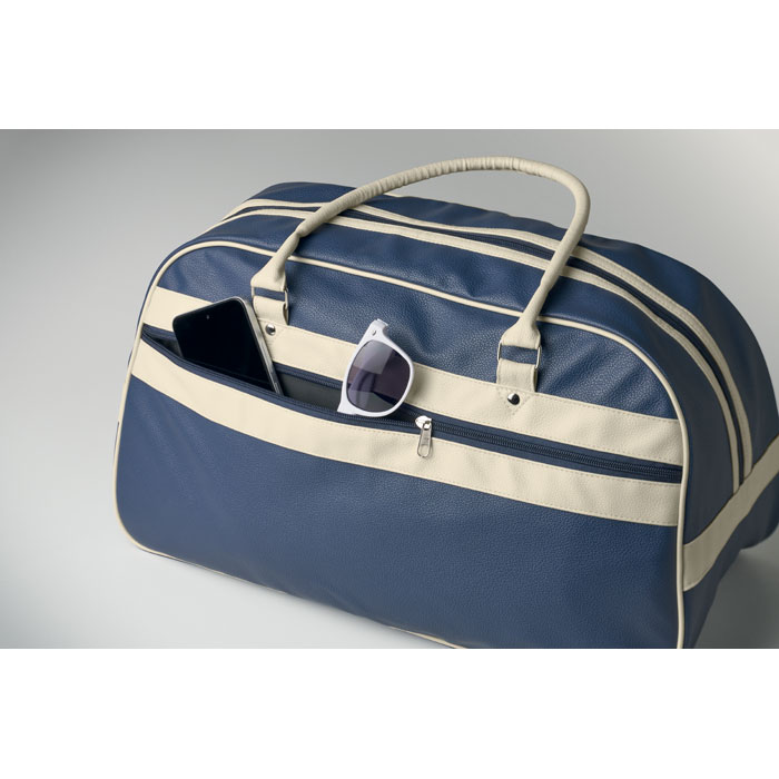 Borsa sportiva in PU Blu item picture open