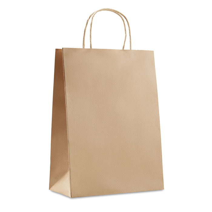 Gift paper bag large 150 gr/m² Beige item picture back