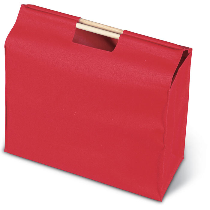 600D Polyester shopping bag red item picture front
