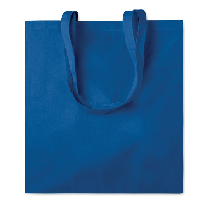 Shopper in cotone c/soffietto Blu Royal item picture back