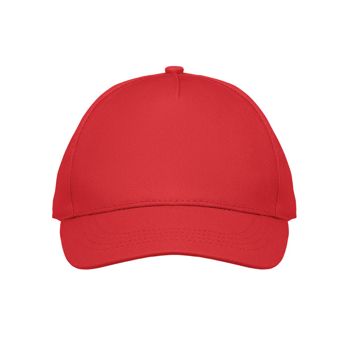 5 panel kids baseball cap Rosso item picture side