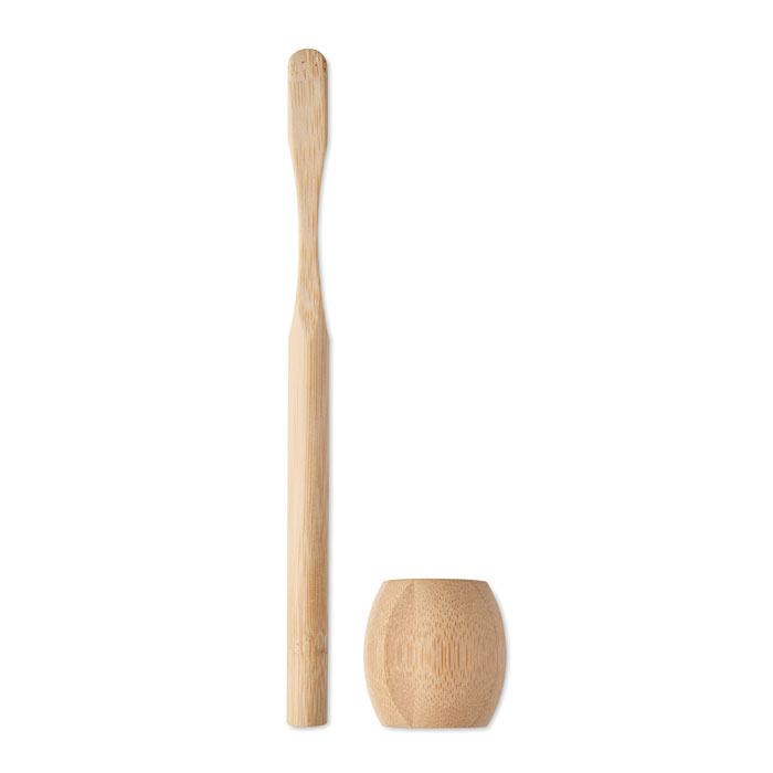 Bamboo tooth brush with stand Legno item picture top