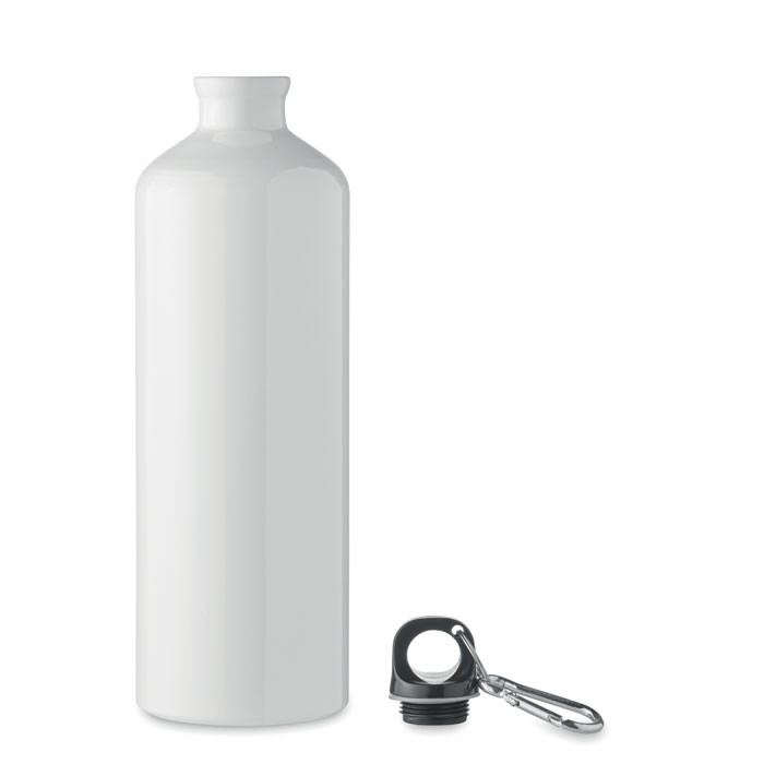 Bottiglia di alluminio 1L Bianco item picture side