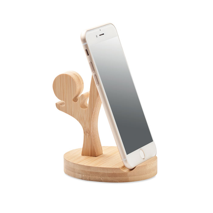 Supporto per telefono in bamboo wood item picture side