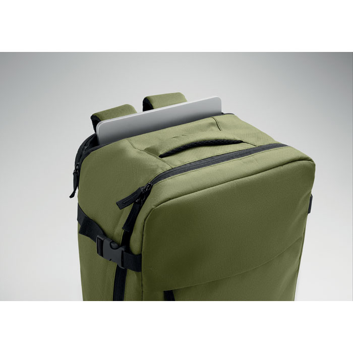 Extendable cabin backpack 20L Verde Militare item picture open