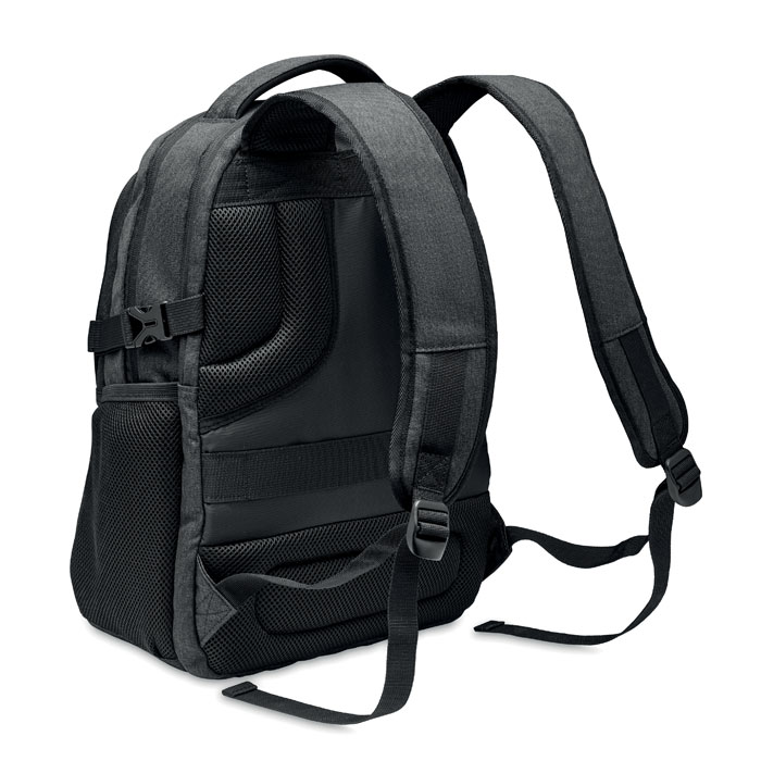 600D RPET laptop backpack Nero item picture side