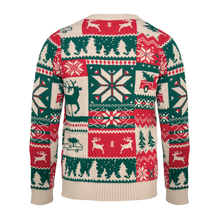 Christmas knitted sweater S-M Beige item picture side