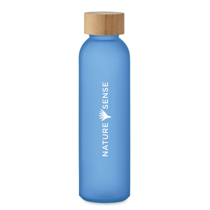 Frosted glass bottle 500ml Blu Trasparente item picture printed