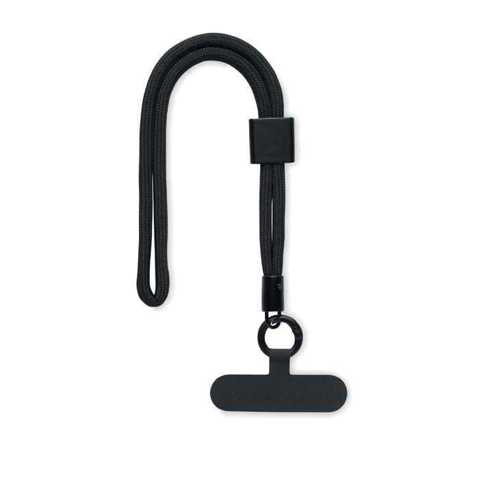 Cinturino per telefono RPET Nero item picture front