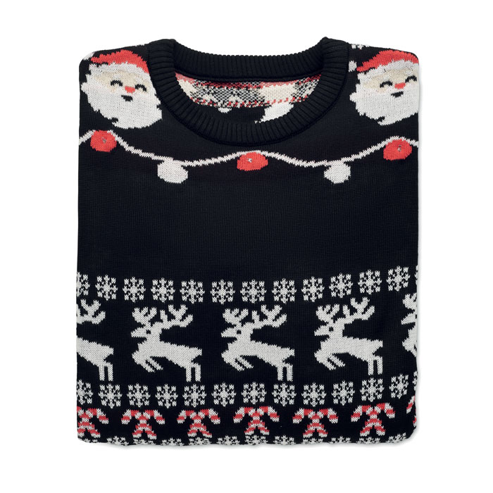 Maglione natalizio a LED L/XL Nero item picture side