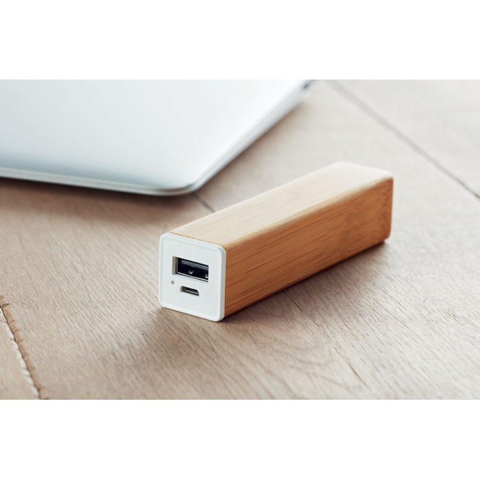 Power bank bamboo 2200 mAh Legno item ambiant picture