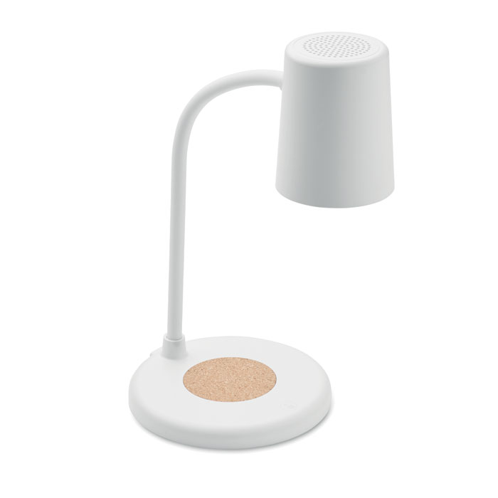Wireless charger, lamp speaker Bianco item picture back