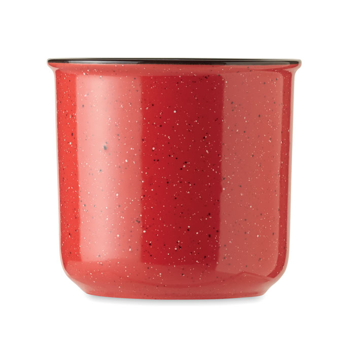 Ceramic vintage mug 400 ml red item picture side