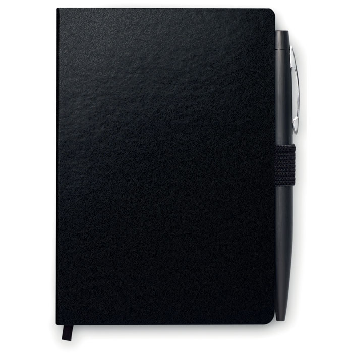 Blocco notes A6 con penna Nero item picture top
