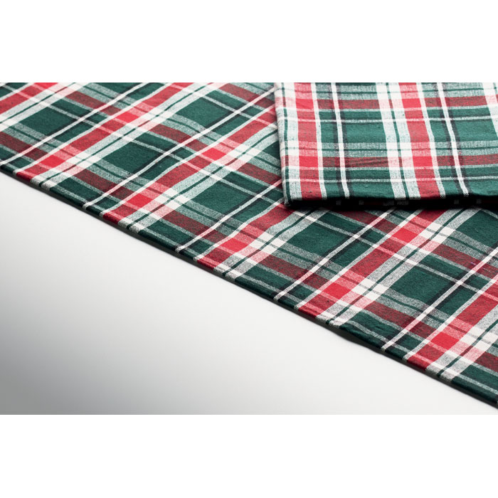 Chequer cotton tablecloth set Multicolore item picture side