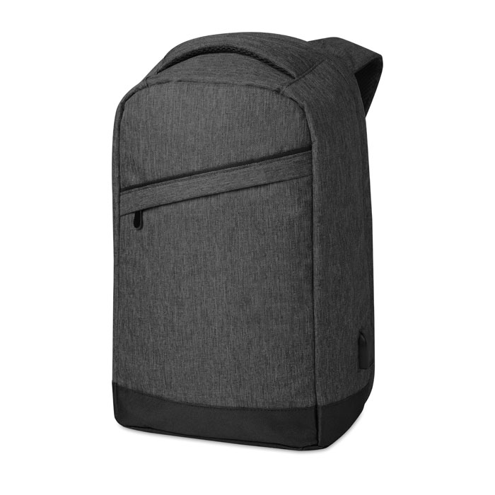 2 tone backpack incl USB plug Nero item picture open