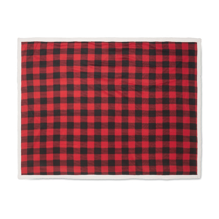 RPET sherpa fleece blanket Rosso item picture top