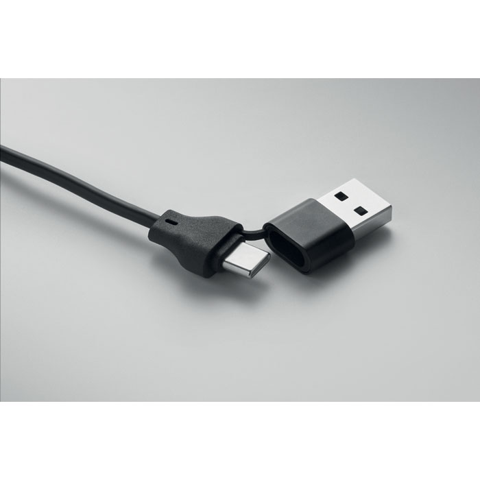 Portachiavi con cavo 4 in 1 60W Nero item picture 2