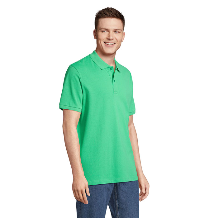 Polo PEGASE Organica 210g Verde Primavera item picture side