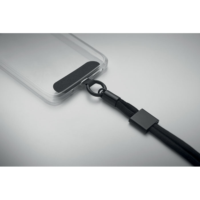 Cinturino per telefono RPET Nero item picture box