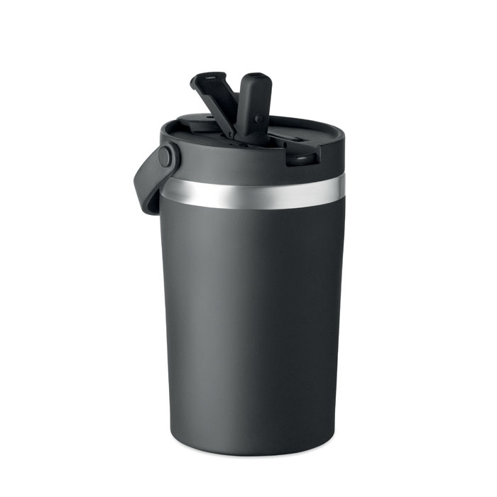 Bicchiere doppio strato 350 ml Nero item picture side