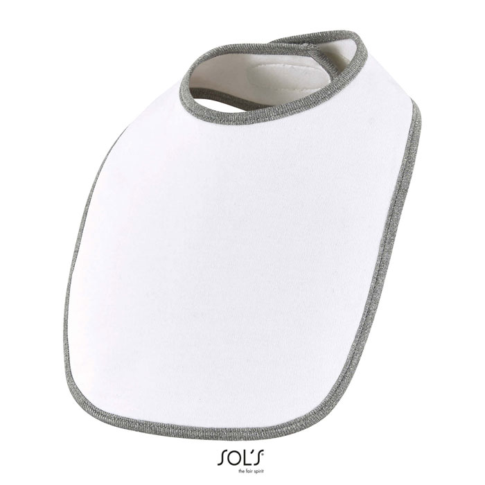 BABIB BABY BIB White/Melange Gray item picture front