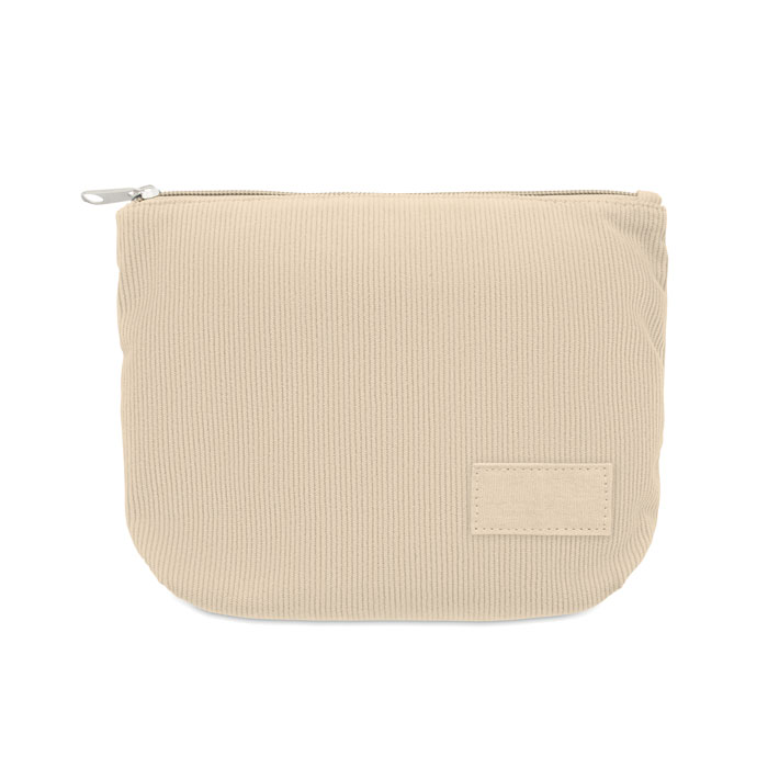 Porta cosmetici in velluto Beige item picture back